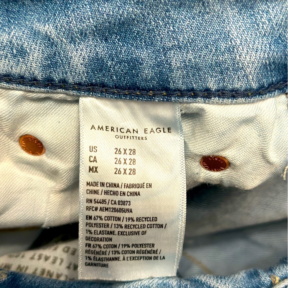 American Eagle Outfitters Men's AirFlex Patched Slim Jean Size 26X28 From 9/23 - Picture 5 of 5